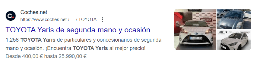 Rich Snippets: Què són i com implementar-los exemple rich snippet en producte de venda