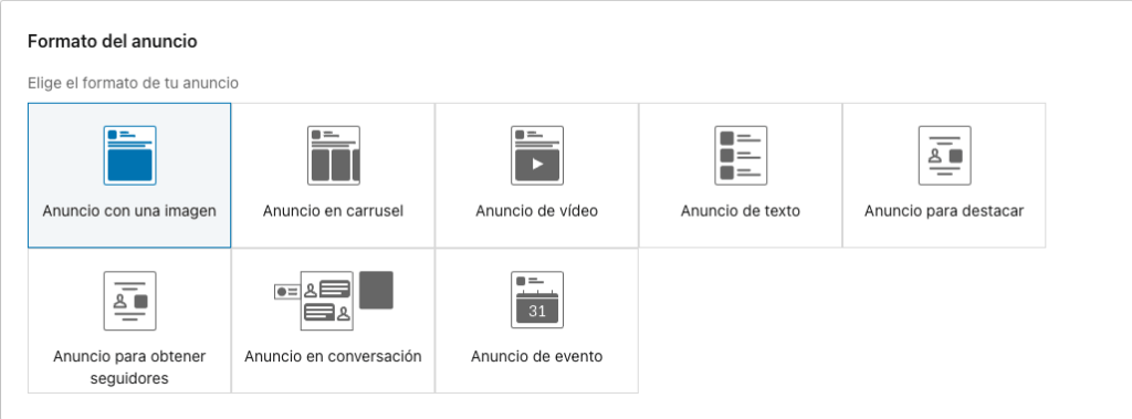 formatos de anuncios de linkedin ads