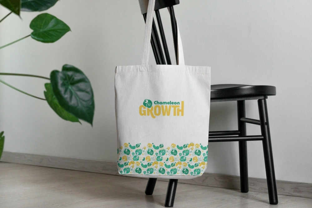 tote bag sostenible i oficial de chameleon growth